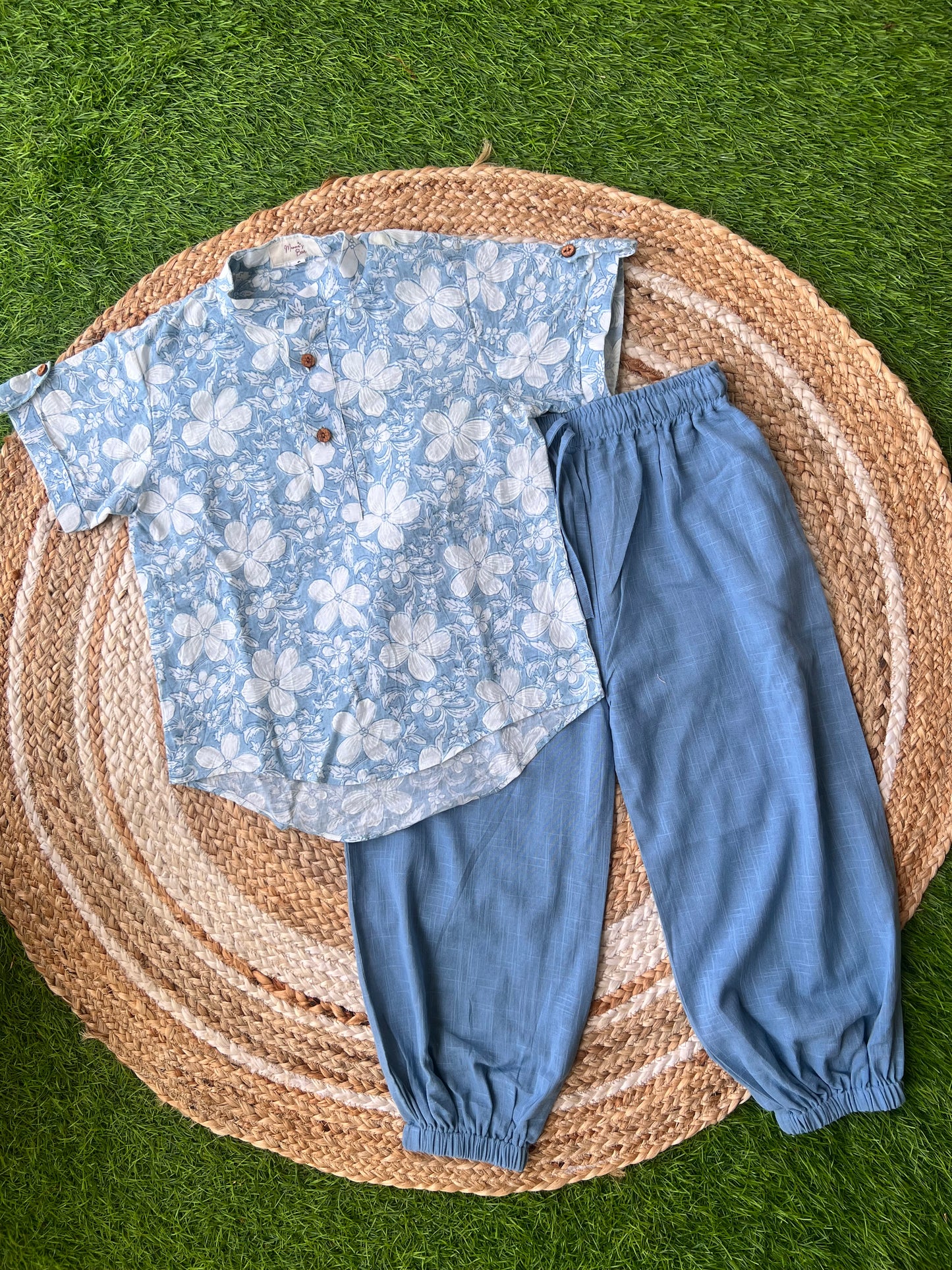 Boys Blue Floral Shirt