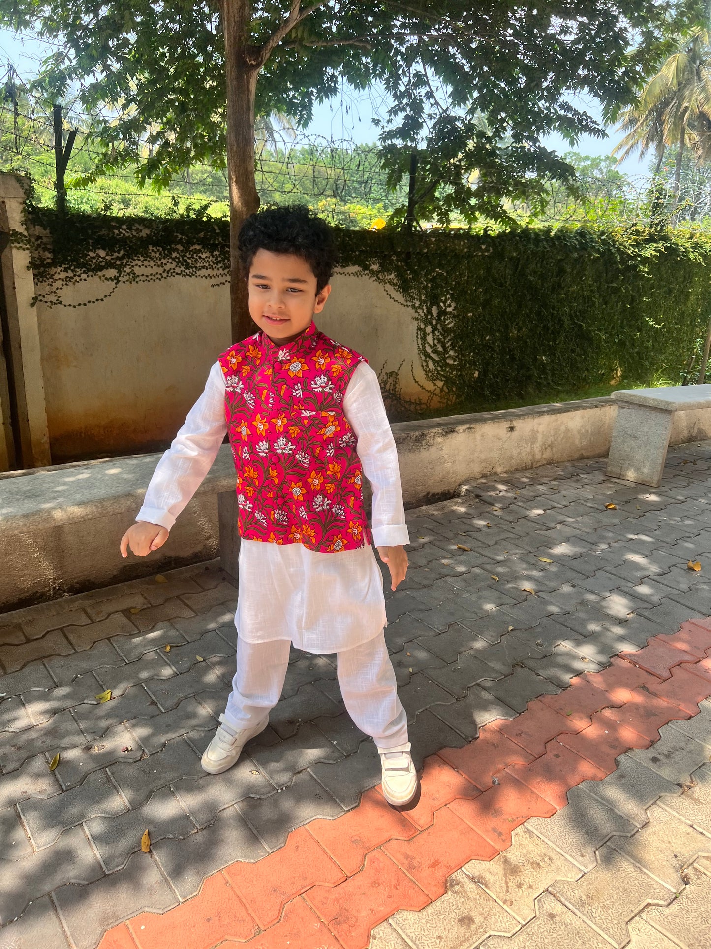 Vibrant Scarlet Kurta Pajama Set