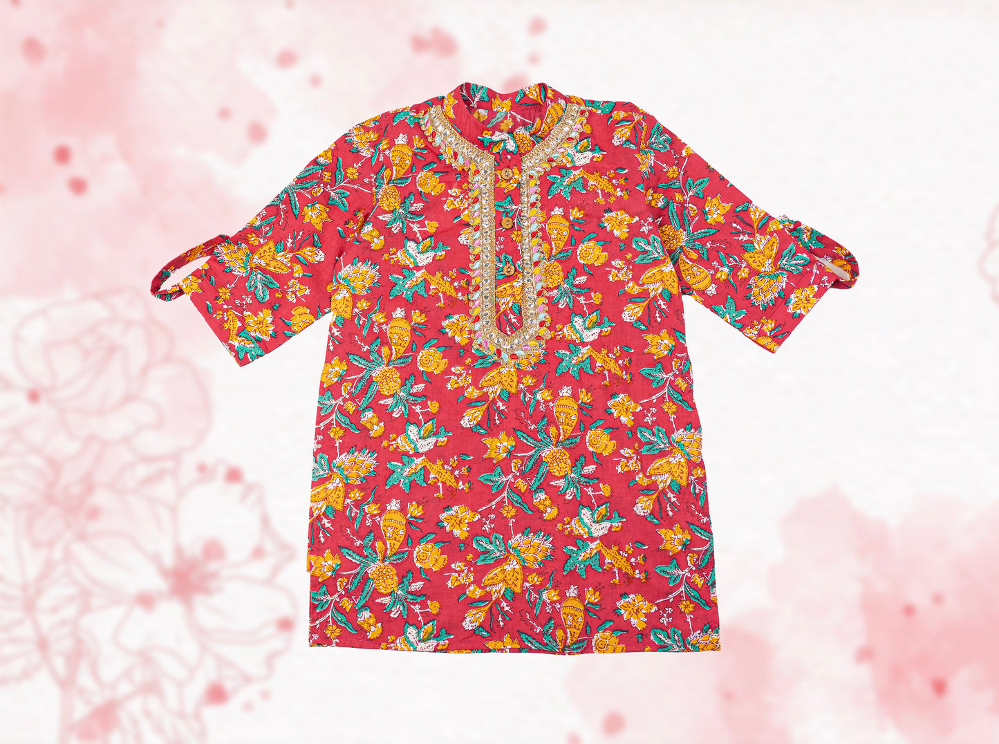 Crimson Comfort Short Kurta-Pyjama Set