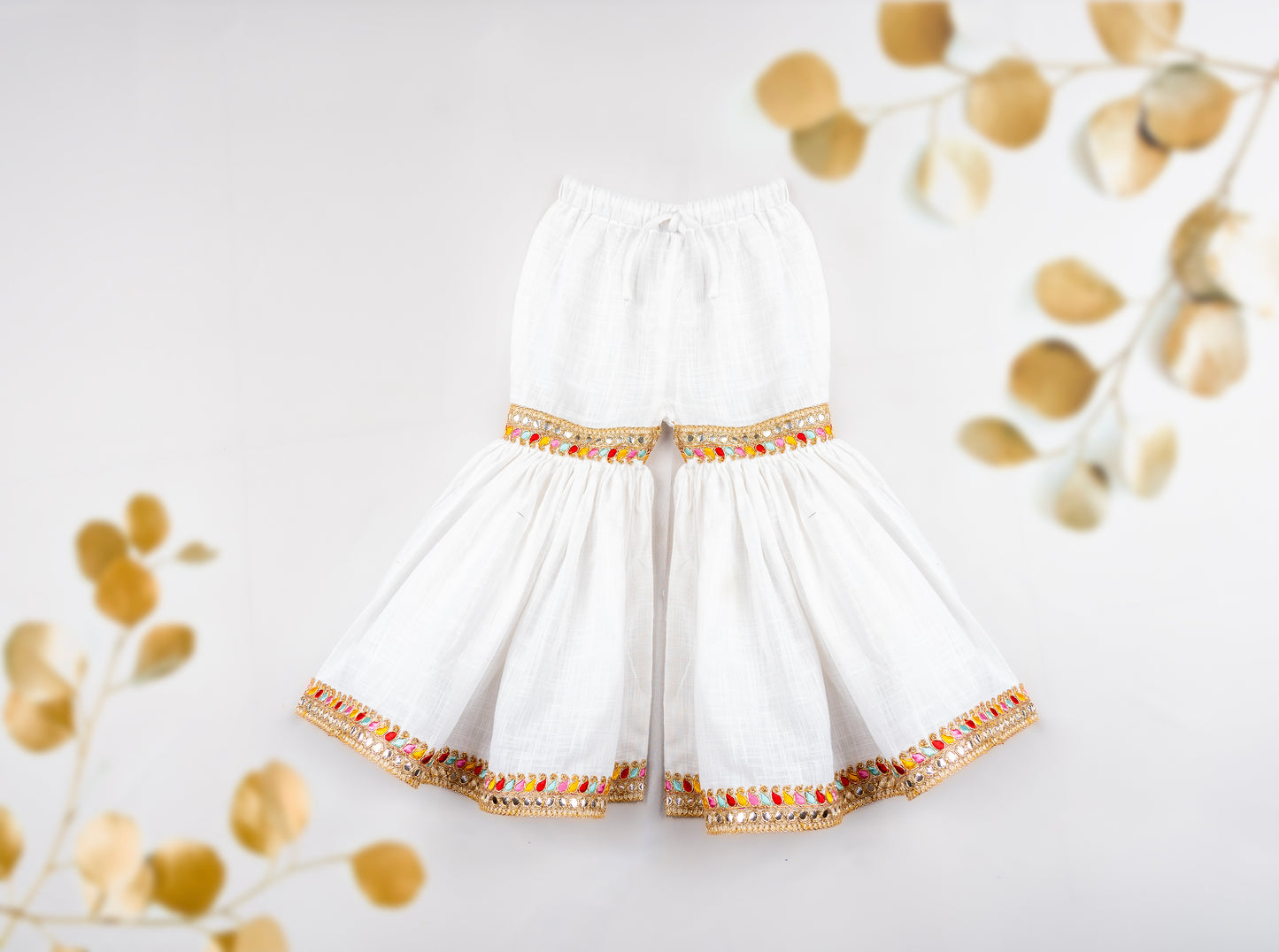 BAHAAR - Cherry Block Print Sharara Set