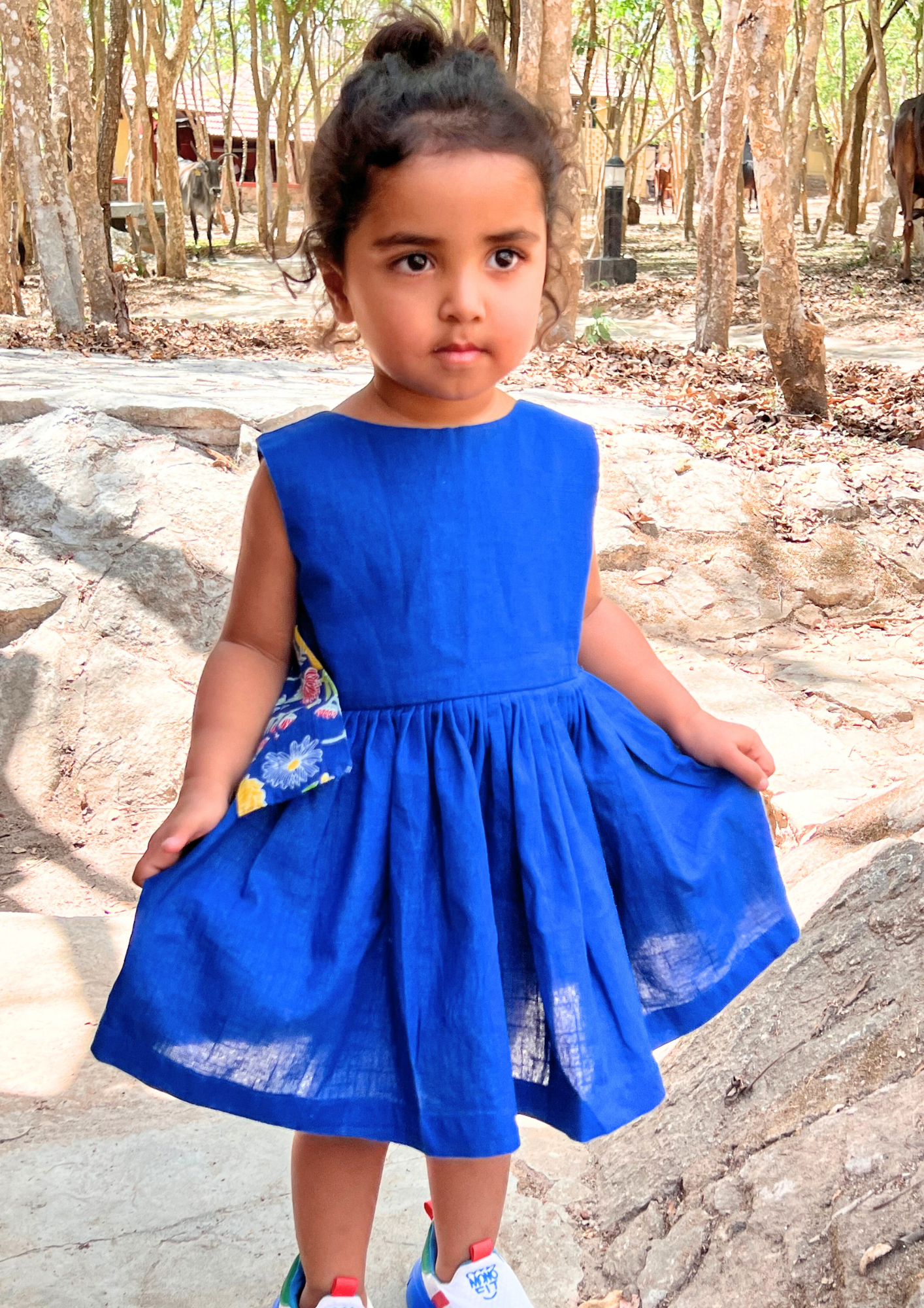 Royal Bow Cotton Dress