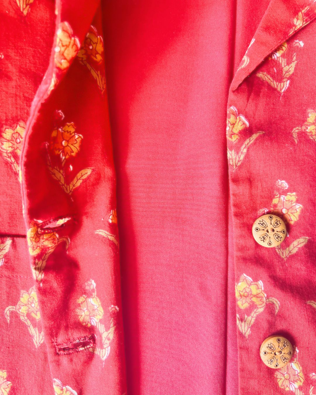 Girls Floral Maroon Trench Coat