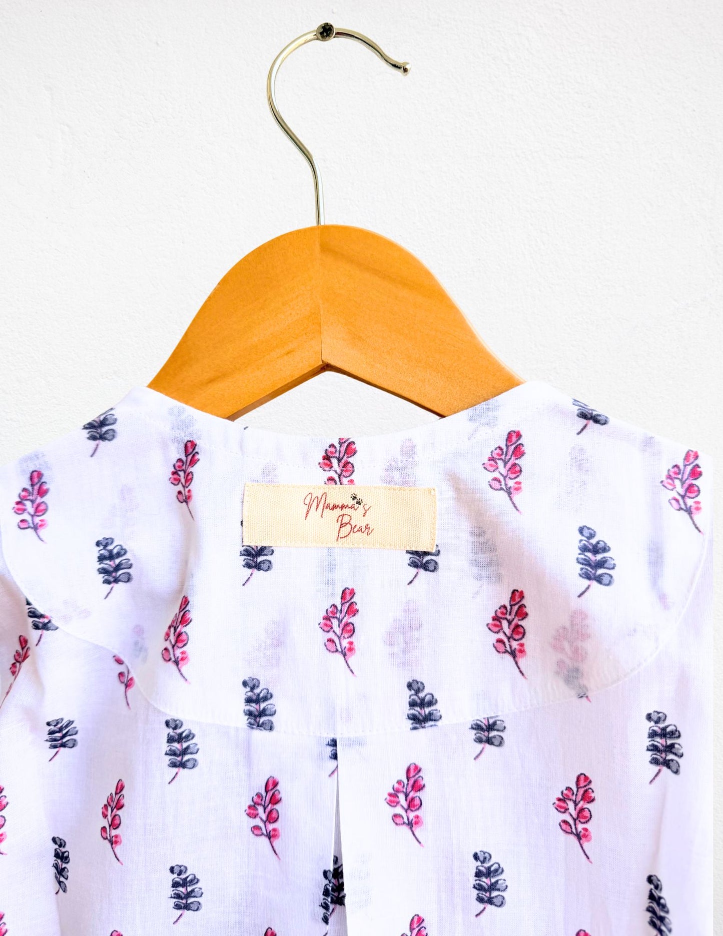 Boys White BluePinkButa Kurta Set