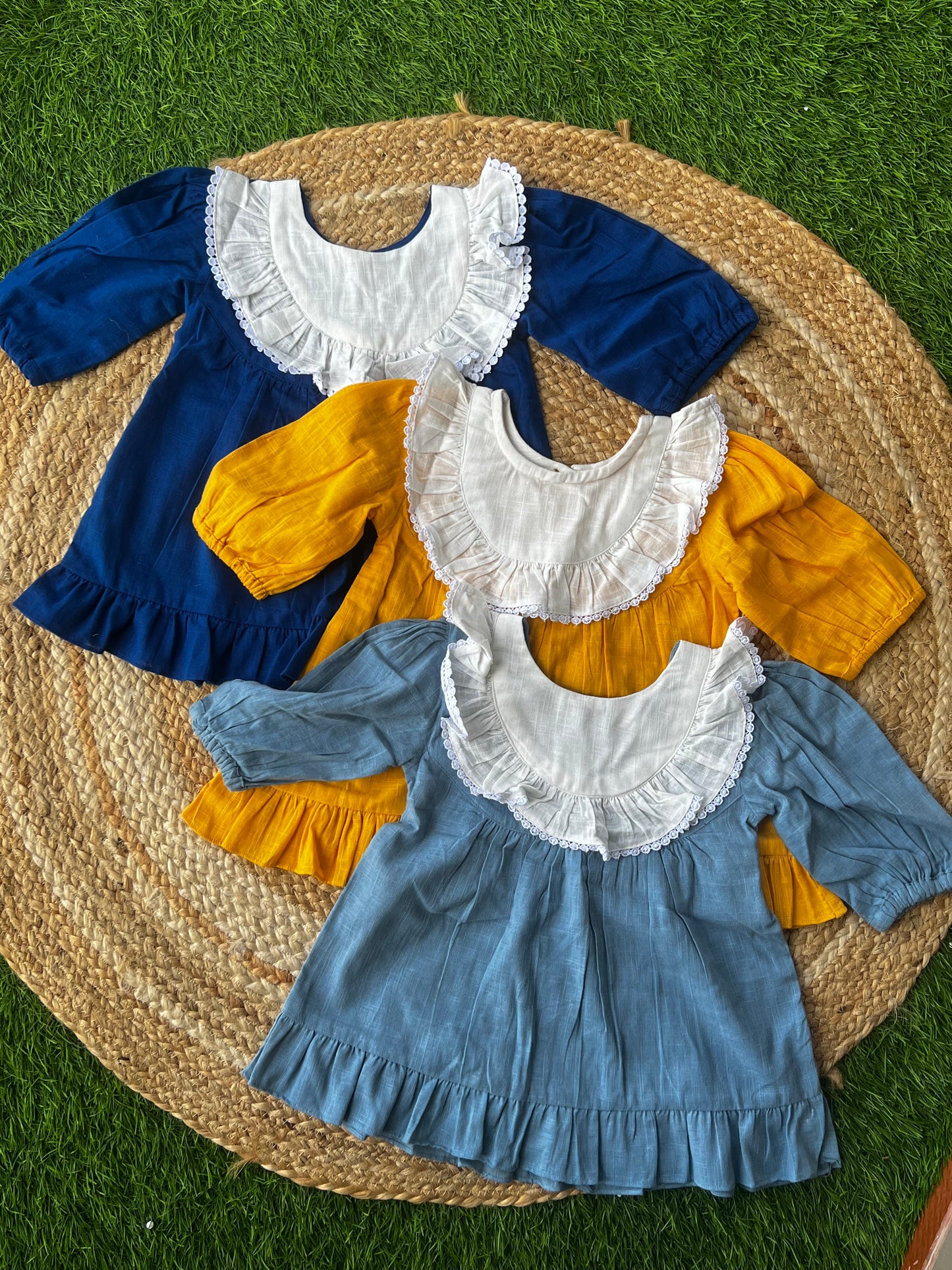 Baby Girl - Cotton Dress With Bloomers