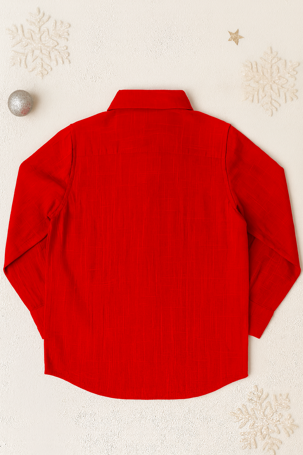 Boys Cotton Shirt With Checkered Bow-tie