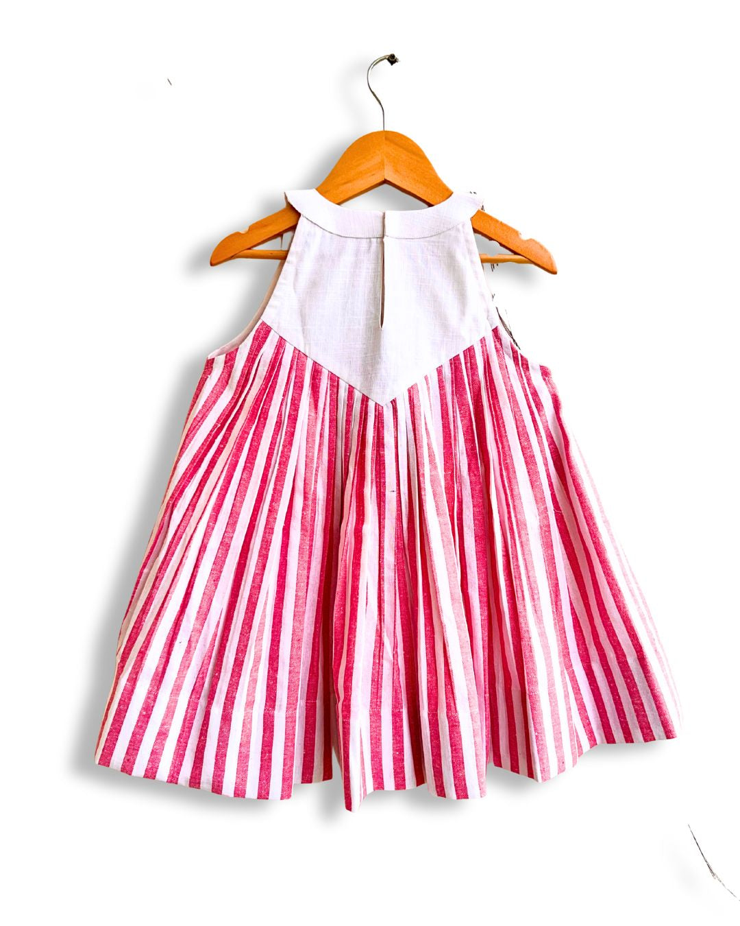 Girls Sleeveless Reindeer Embroidered Dress