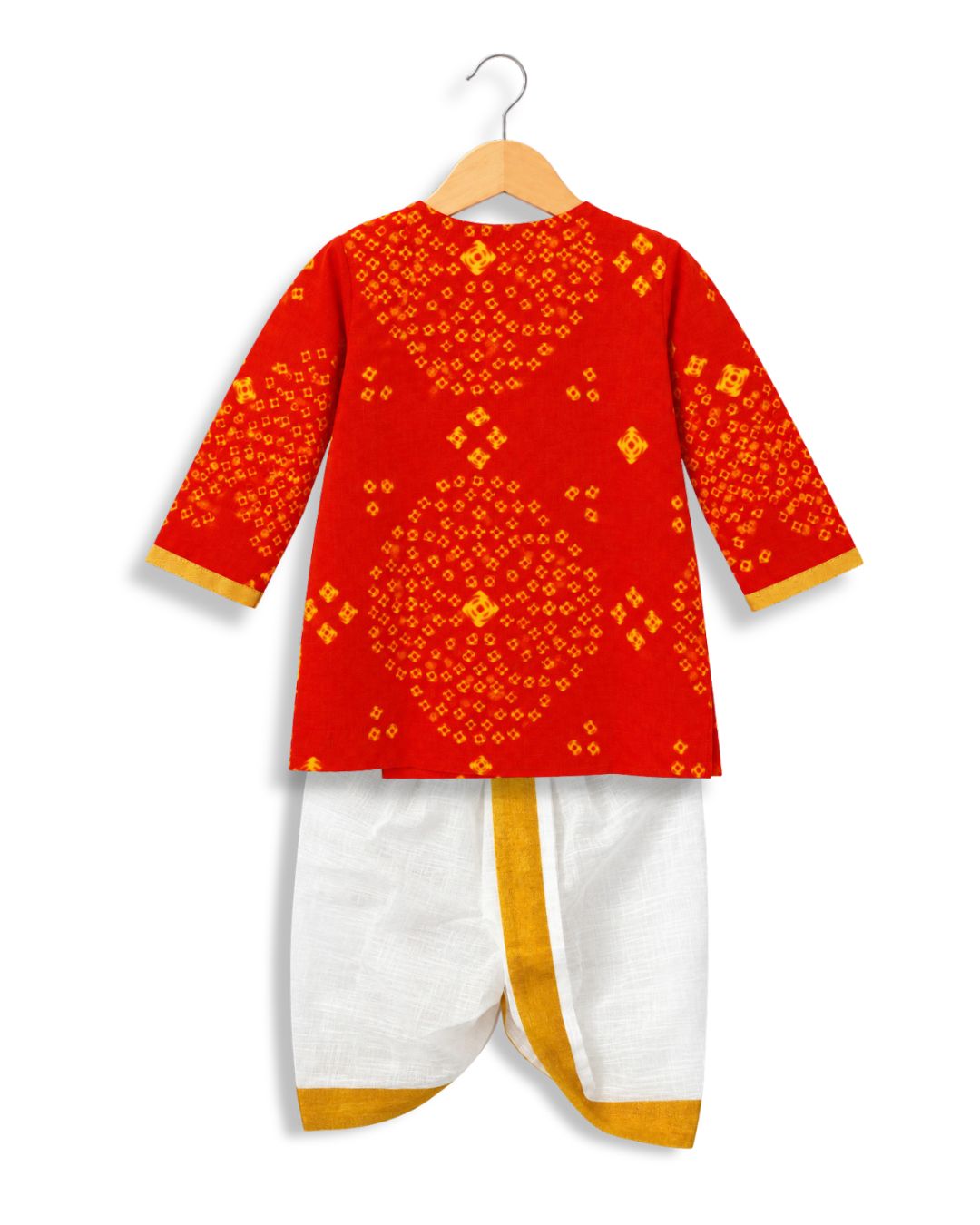CHHOTA PANDIT ANGRAKHA DHOTI SET - ORANGE