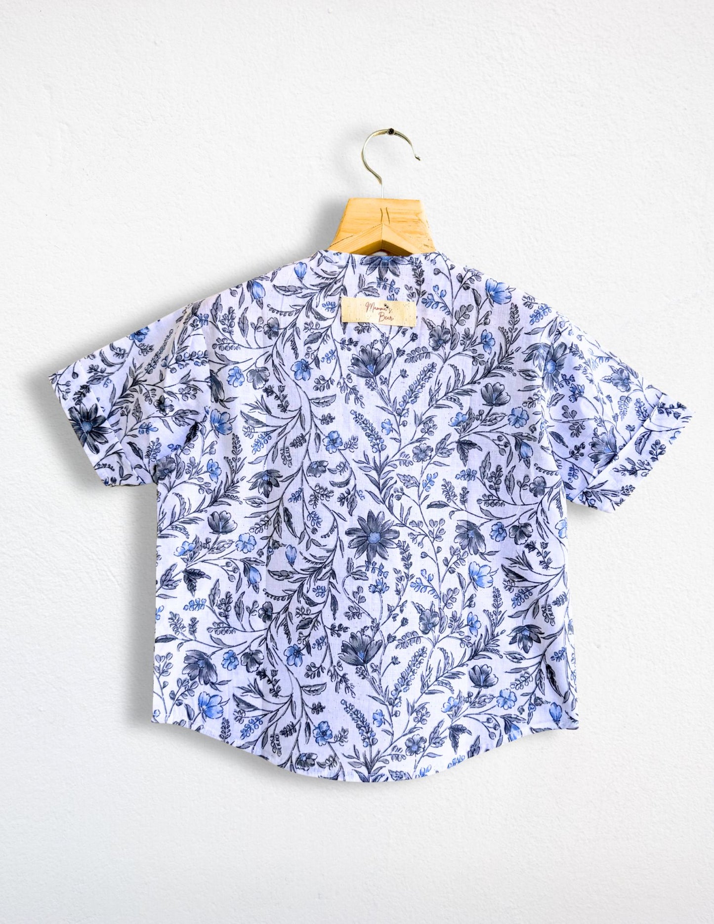 Boys blue shirt shorts set