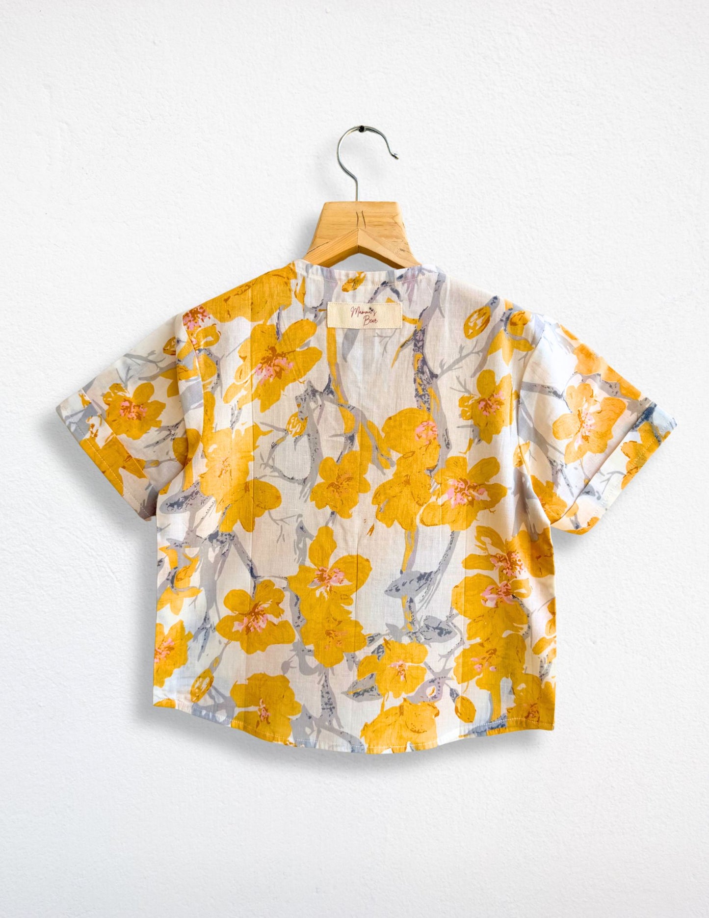 Boys yellow shirt shorts set