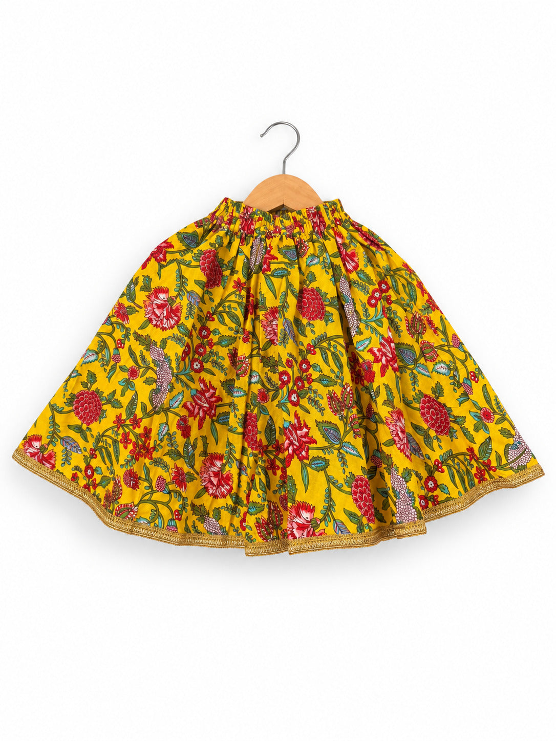 LAAL GULAAL LEHENGA SET - YELLOW AND RED