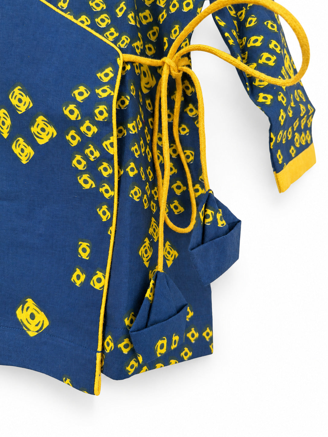 CHHOTA PANDIT ANGRAKHA DHOTI SET - NAVY BLUE