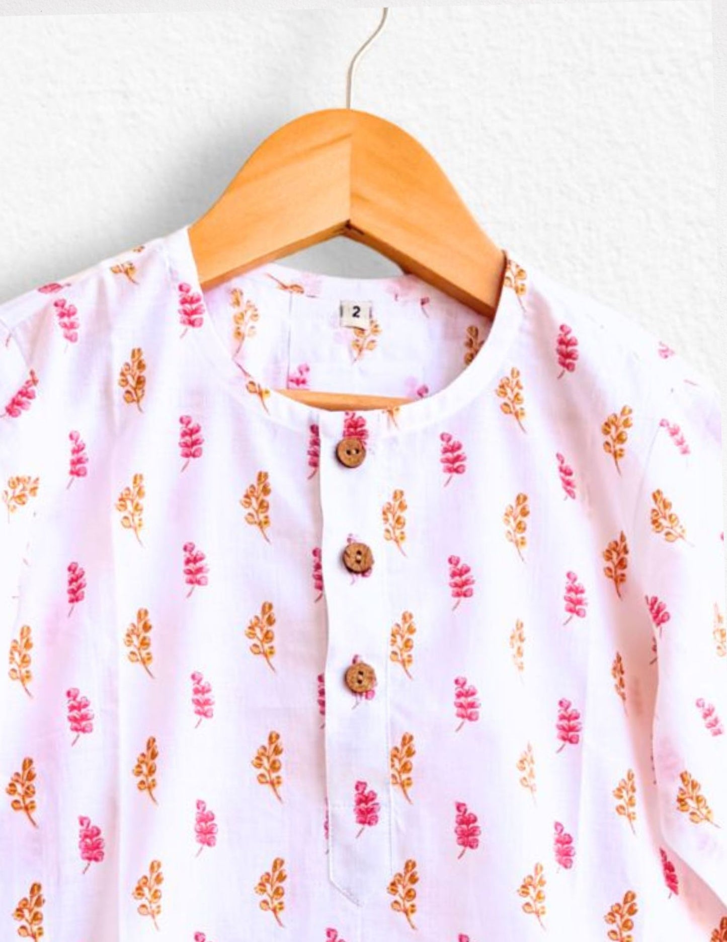 Boys_White_MustardPinkButa_Kurta_Set