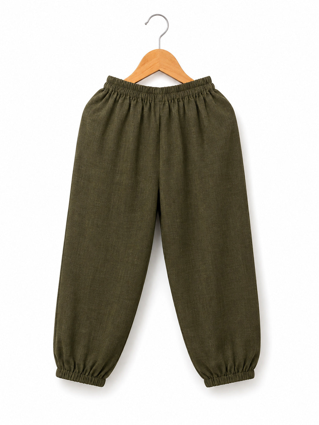 Unisex 100% Cotton Military Green Joggers