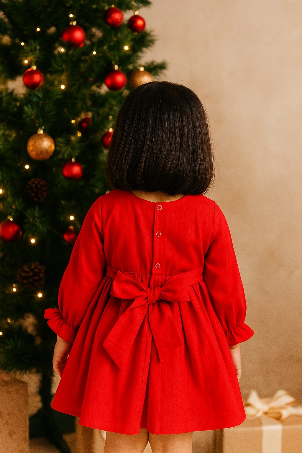 Girls Full Sleeves Joyride Embroidered Dress