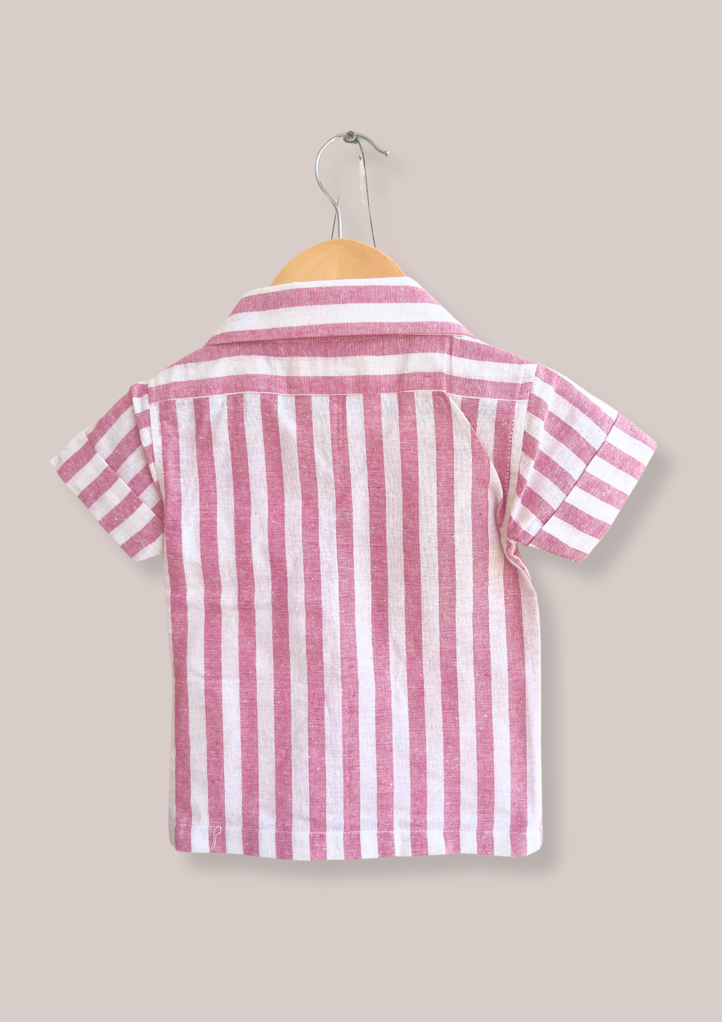 Boys Pink Striped Shirt