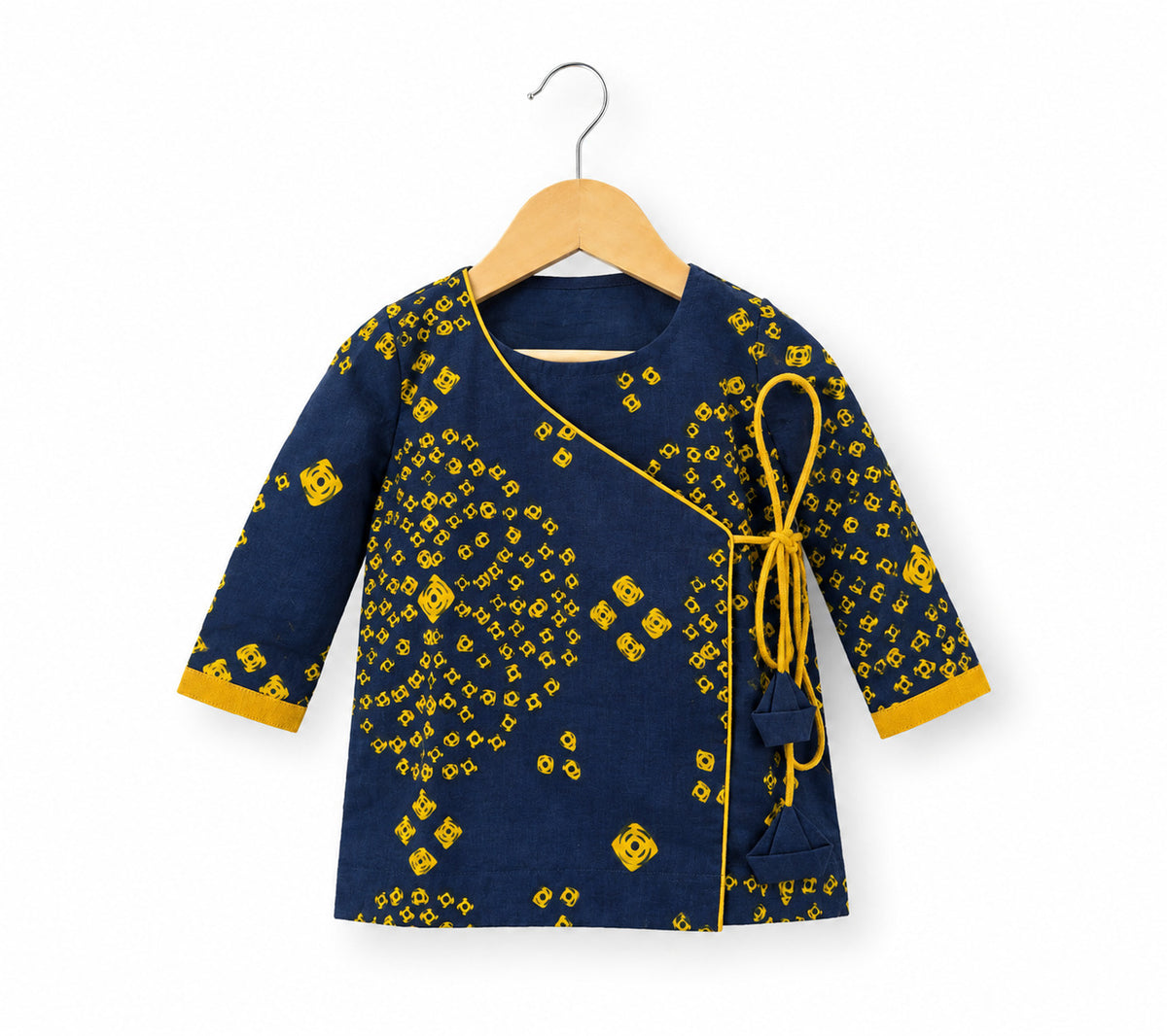 CHHOTA PANDIT ANGRAKHA DHOTI SET - NAVY BLUE