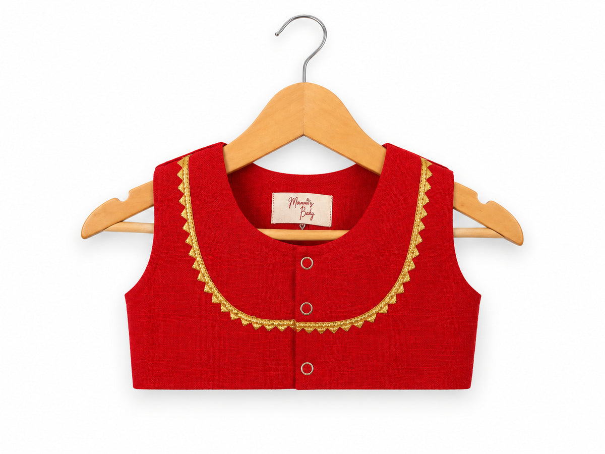 LAAL GULAAL LEHENGA SET - YELLOW AND RED